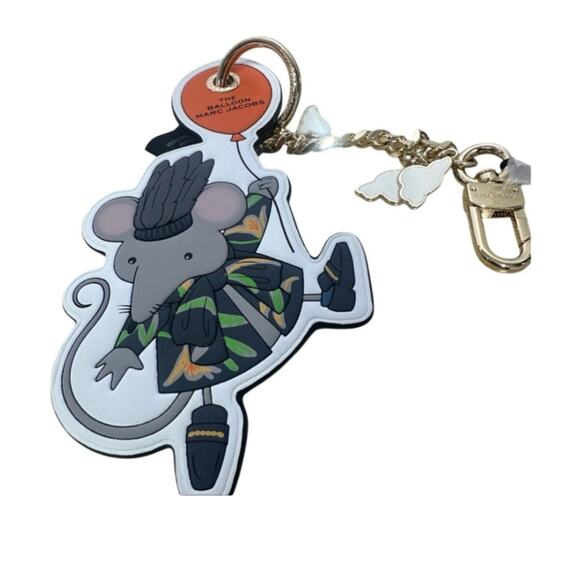 Marc Jacobs Black and Gold Bag charm /Key Holder - Picture 2 of 8